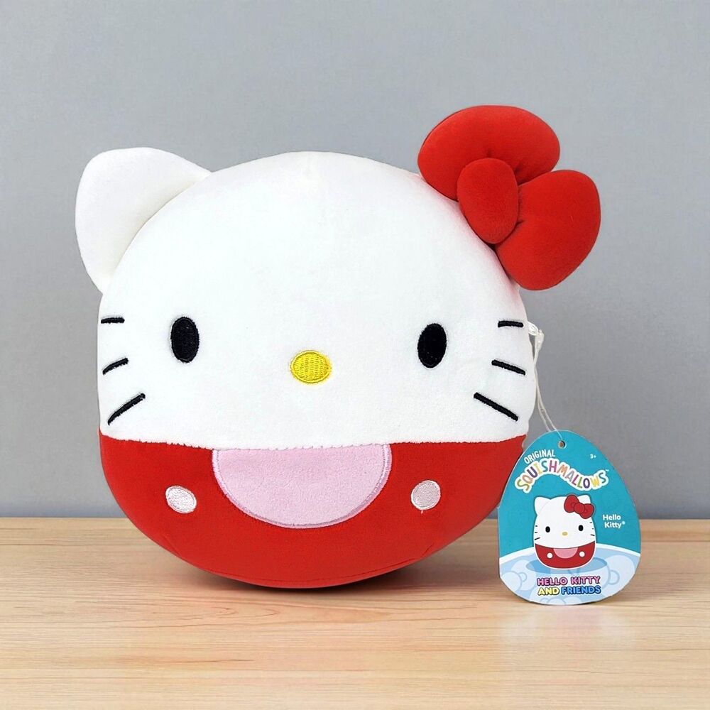 Squishmallows Hello Kitty Red 2024 8" Plush Stuffed Toy Sanrio Kelly Toys